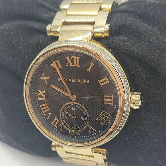 Michael Kors Skylar MK5989 Womens Stainless Steel Analog Dial Quartz Watch BC639 - Picture 2 of 10